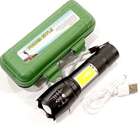 Ручной фонарь Police 1831-T6+COB, ЗУ microUSB, встроенный аккумулятор, 5385