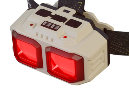 Налобный фонарь Rablex RB971, белый+красный, 2хLed+2хCOB, Sensor, 1х18650 аккум, Type-C