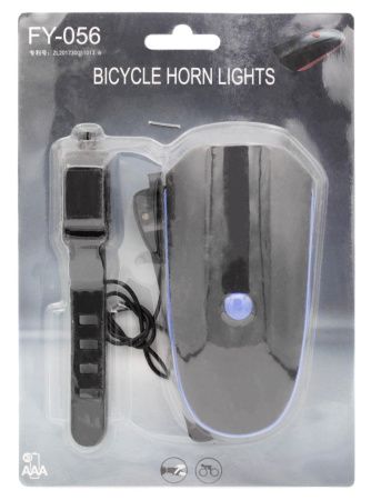 Велосипедная фара велофонарь с велозвоноком (сиганл) FY-056 WD488