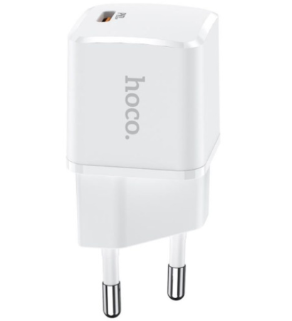 СЗУ Сетевое Зарядное Устройство Hoco N10, быстрая зарядка 20W, Type-C - Lightning