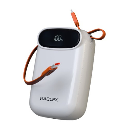 Повербанк Rablex RB10FP, 10000mAh, Lightning, Type-C, Быстрая зарядка, 88W, PD35W