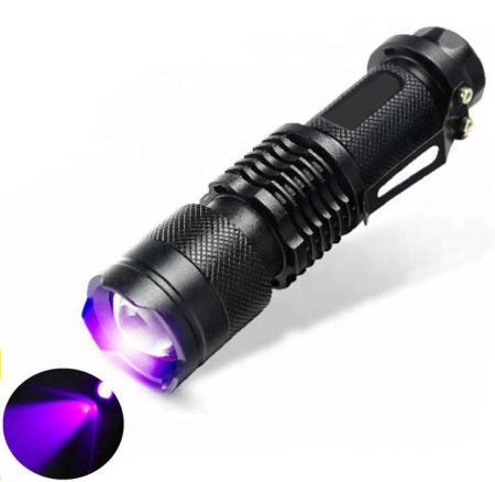 Фонарь K11-395UV, 1хАА/1x14500, 1 РЕЖИМ, zoom, зажим