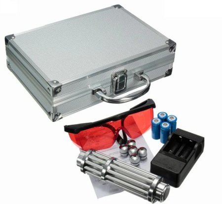 Мощнейший прожигающий синий лазер LASER B017, Кейс, 3685