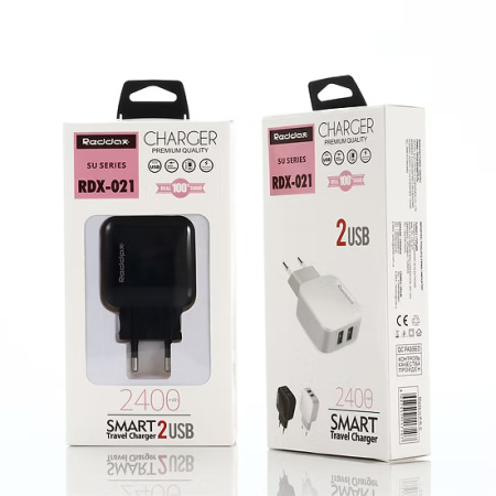 Сетевое зарядное устройство REDDAX RDX-021 Dual USB 12W (2 порта), White