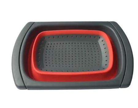 Складной силиконовый дуршлаг COLLAPSIBLE FILTER BASKETS 38см Большой Складной силиконовый дуршлаг COLLAPSIBLE FILTER BASKETS 38см Большой