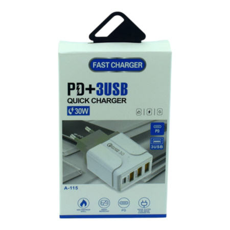 СЗУ Сетевое зарядное устройство PD+QC3.0 A-115