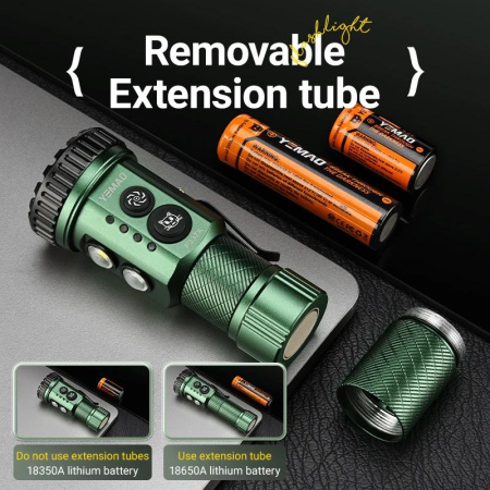 Ручной фонарь YEMAO YM-F337X, 3500LM, 8*XTE LED, красный, синий, зеленый и ультрафиолетовый,  TYPE-C