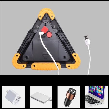 Прожектор светодиодный аккумуляторный W838-COB+36SMD RED, ЗУ micro USB, 2x18650/4xAA/ WD354