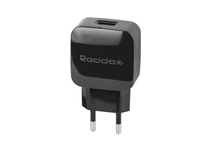 Сетевое зарядное устройство REDDAX RDX-020 12W (USB), Black