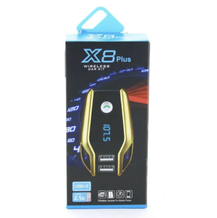 FM модулятор X8 Plus Bluetooth 2 х USB, 4912