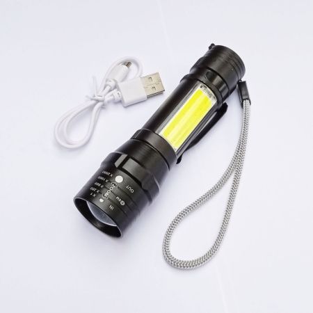 Ручной фонарь BL-T6-19, ЗУ mircoUSB, аккумулятор, zoom, 5384