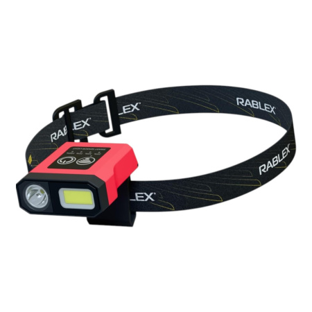 Налобный фонарь Rablex RB973, белый+красный+жёлтый, HP LED, 5W COB LED, Sensor, аккум, Type-C
