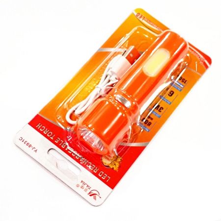 Ручной фонарь Yajia YJ-8931C, Аккумулятор, MicroUSB, 1LED+COB, боковая подсветка