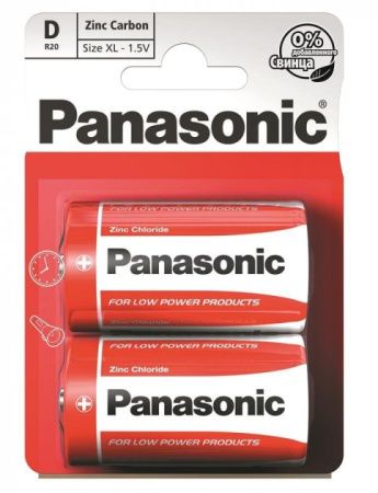 Батарейка R20 Panasonic / солевая