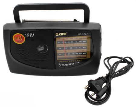 Радиоприёмник кипо KIPO-KP 308AC, AM/FM/TV/SW1.5W2 первый сорт