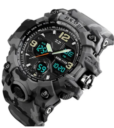 Часы наручные SKMEI 1155BCMGY, GRAY CAMO, 9789