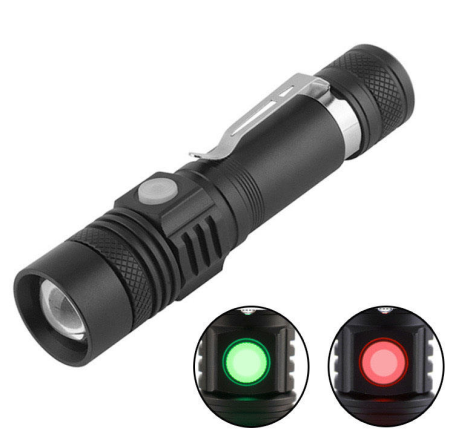 Ручной фонарь Police BL-518-TG(Red), 18650, Zoom, ЗУ Type C