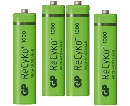 Аккумулятор GP ReCyko1000 /R3 AAA /Ni-MH 950mAh 1.2V 1 шт. (в упаковке 4шт), кейс