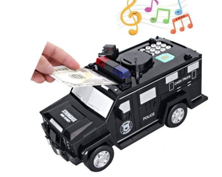 Детская копилка сейф машина полицейская Hummer Cach Truck / 6688-19