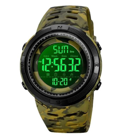 Часы наручные SKMEI 2070CMGNBK, ARMY GREEN CAMO-BLACK, 9785