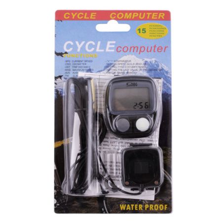 Велокомпьютер SD-536B, waterproof, 15 функций (блистер)