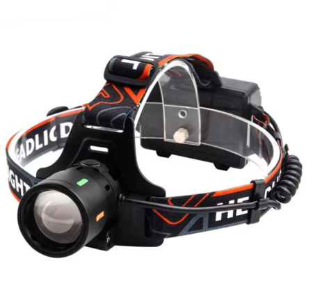 Налобный фонарь Bailong BL-T207-TG, 2x18650, 1 режим, ЗУ Type-C, zoom