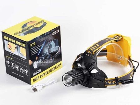 Налобный фонарь Rablex PL-144, W643, 3х18650, ЗУ MicroUSB, P50 LED, Zoom