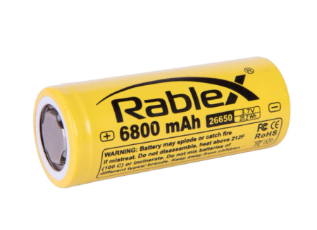 Аккумулятор Rablex 26650, 6800mAh Li-ION 3.7v