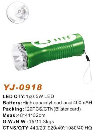 Ручной фонарь Yajia YJ-0918, Аккумулятор, 1LED