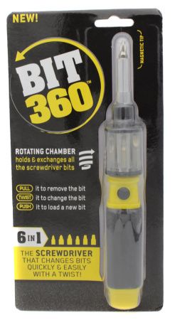 Набор инструментов отвёртка + биты / BIT 360 / Вращающаяся / 114