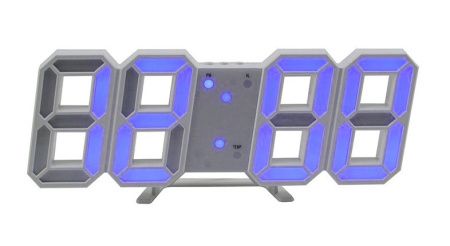 Часы электронные VST-1089, 6802 + Температура / синяя подсветка