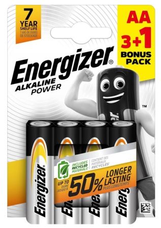 Батарейка Energizer LR6/AA Alkaline, блистр 4шт