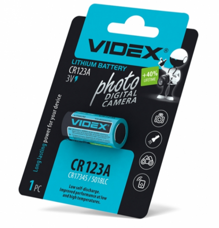 Батарейка литиевая Videx CR123A