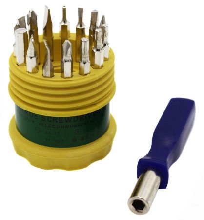 Набор отверток СТАКАНЧИК МАЛЕНЬКИЙ с 16 насадками.