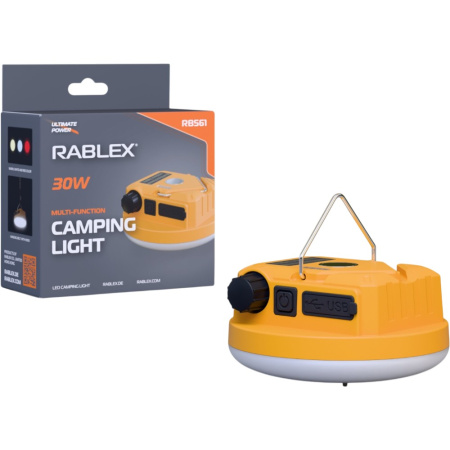 Фонарь для кемпинга Rablex RB561, холодный+тёплый+красный свет, 30W, аккумулятор,