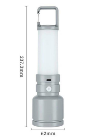 Ручной фонарь CH-23051-3W+SMD, Li-Ion аккум., карабин, ЗУ Type-C