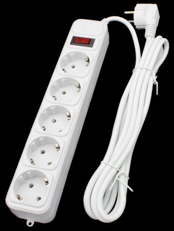 Сетевой фильтр Maxxter SPM5-G-10G 5 гнёзд, 3 метра