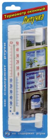 Термометр уличный оконный на липучке на раму