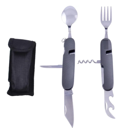 Туристический столовый прибор Traveler A106 чёрный