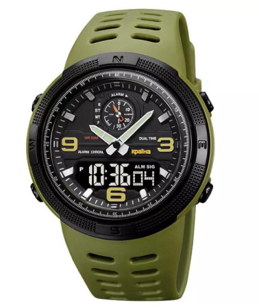 Часы наручные SKMEI  5561/1655AGBK, ARMY GREEN-BLACK, UKRAINE, 10631