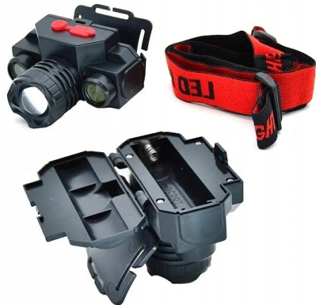 Налобный фонарь Bailong BL-1805, аккумулятор 18650, micro USB, 8016