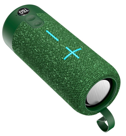Bluetooth-колонка TG619C с RGB подсветкой, speakerphone, радио, зелёный