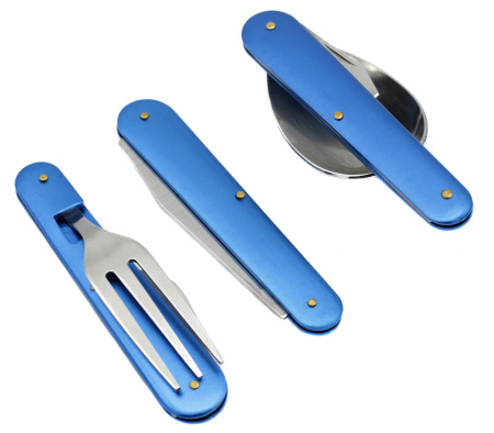 Туристический столовый прибор F40 синий