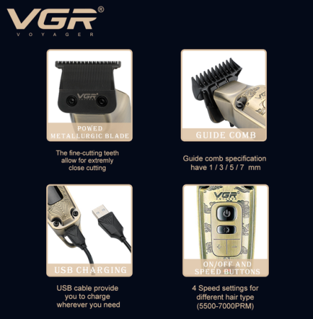 Триммер бороды и усов VGR V-901