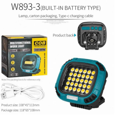 Фонарь для кемпинга  W893-3, PL-372, LED, аккумуляторный, ЗУ Type-C