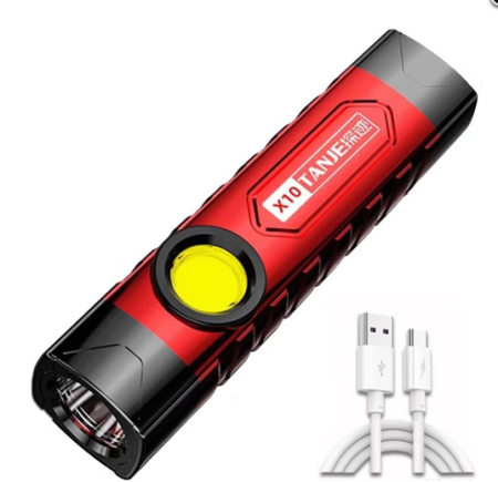 Ручной фонарь Tanje X10, SB-800, Li-Ion аккум, ЗУ microUSB, влагозащита