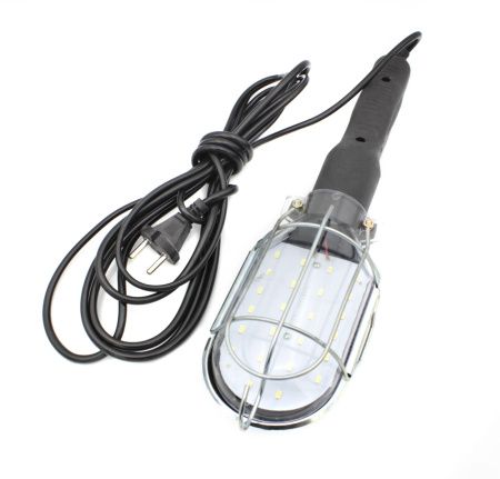 Светодиодная Переносная лампа с удлинителем 24 COB LED - 5 метров W02-5 Чёрная