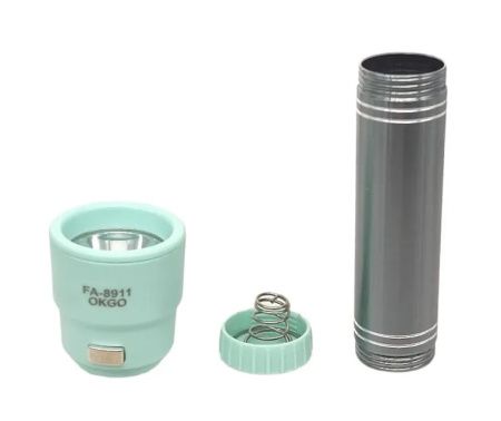 Ручной фонарь разборной RB293, Okgo fa-8911, 18650, microUSB