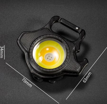 Фонарь для кемпинга RB437, W5133, белый, красный, type-c, индикатор, магнит, карабин, брелок