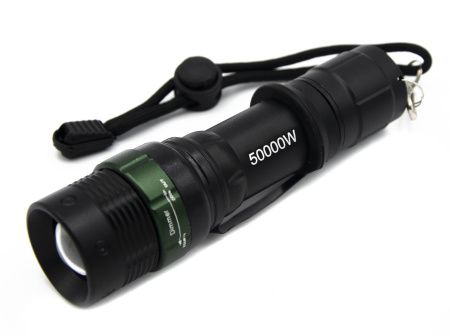 Ручной фонарь Police BL-8455, RB205, 18650 или 3хААА, Zoom